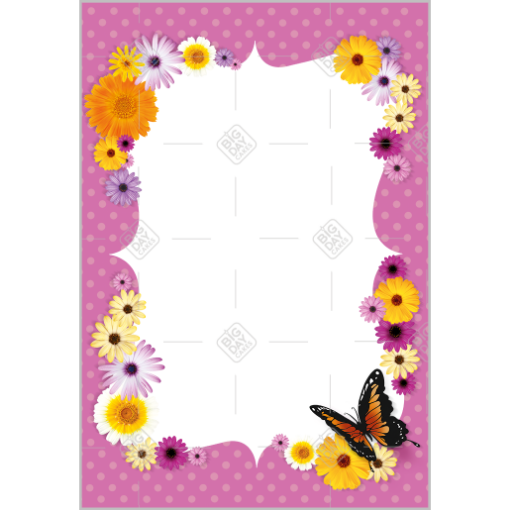 Butterflies portrait frame