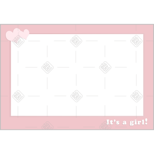 It's a girl pink frame - landscape