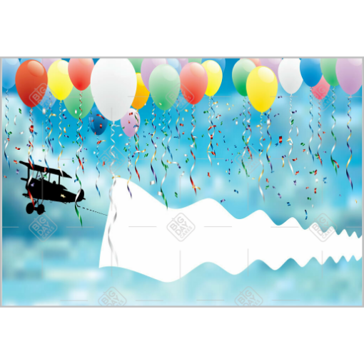 Aeroplane banner topper - landscape