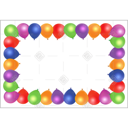 Balloons frame - landscape