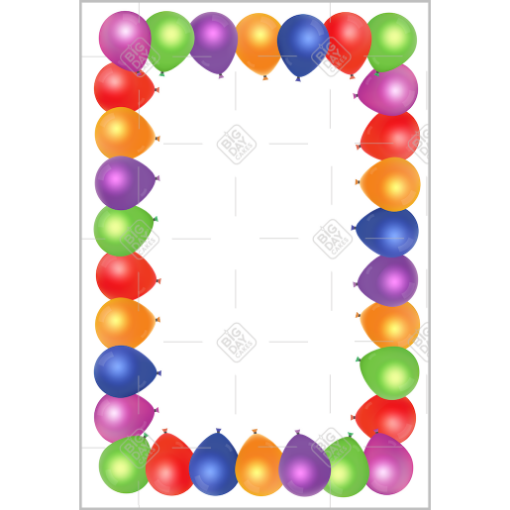 Balloons frame - portrait