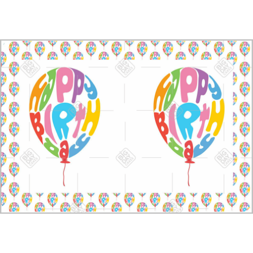 Happy Birthday balloon topper - landscape