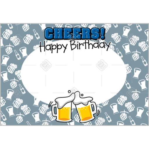 Happy Birthday Cheers frame - landscape