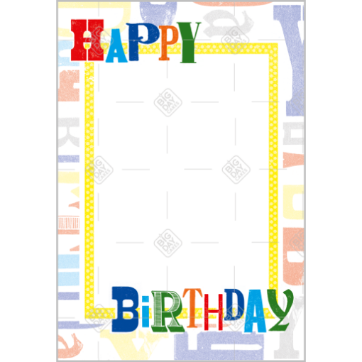 Happy Birthday frame - portrait