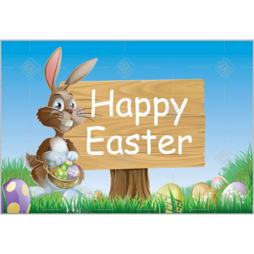 Easter bunny topper - landscape
