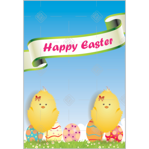 Easter chicks topper - portrait