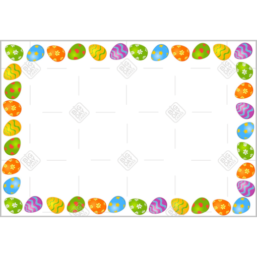 Easter eggs frame - landscape