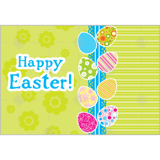 Happy Easter topper - landscape