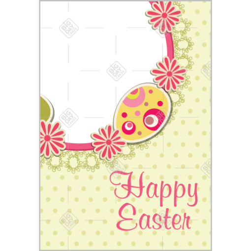 Happy Easter frame - portrait
