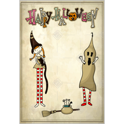 Happy Halloween topper - portrait