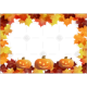 Autumn leaves and pumpkins topper - landscape