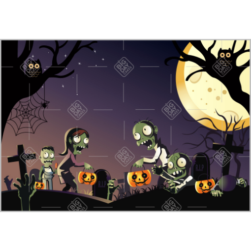 Zombie graveyard topper - landscape