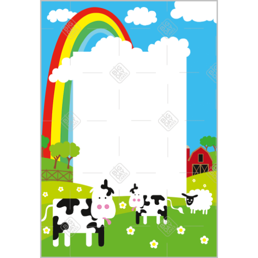 Farm animals frame - portrait