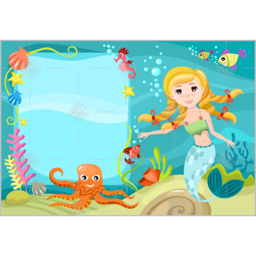 Mermaid topper - landscape