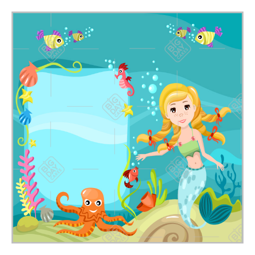 Mermaid topper - square
