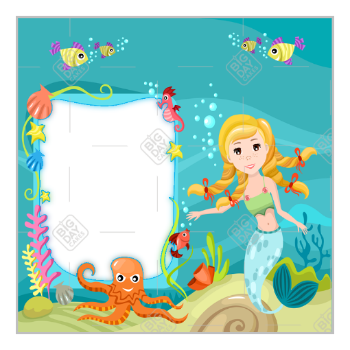 Mermaid frame - square