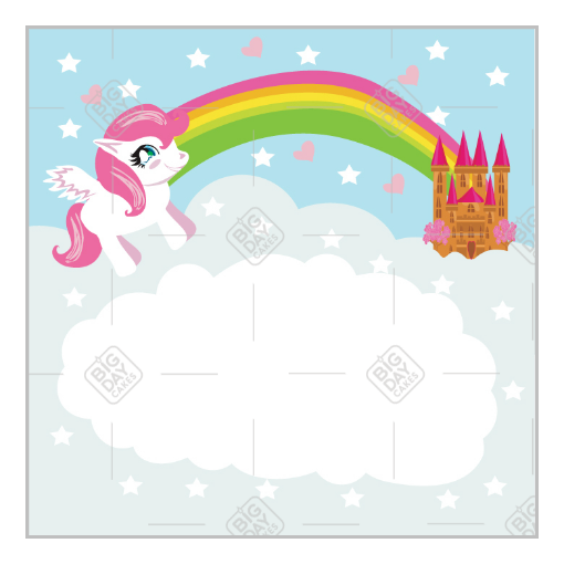 Cute pony topper - square