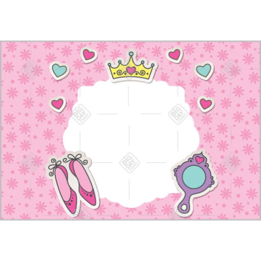Princess shoes pink frame - landscape