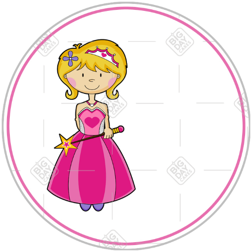 Princess topper - round