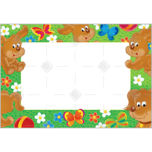 Puppies frame - landscape