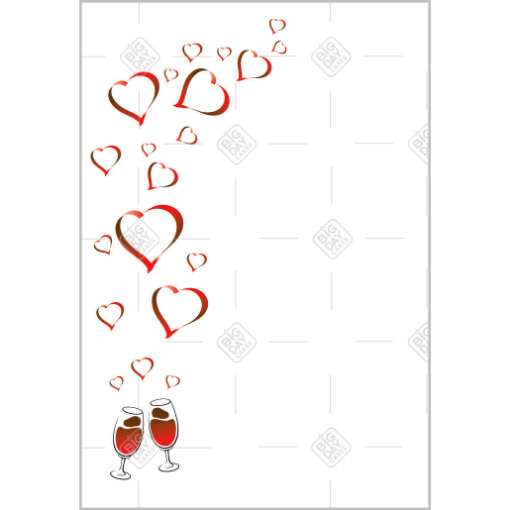 Love and bubbles topper - portrait