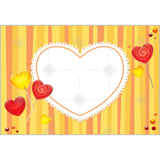 Love heart cut out frame - landscape