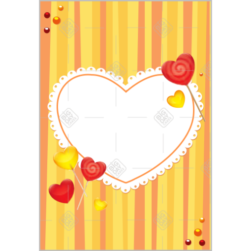 Love heart frame - portrait