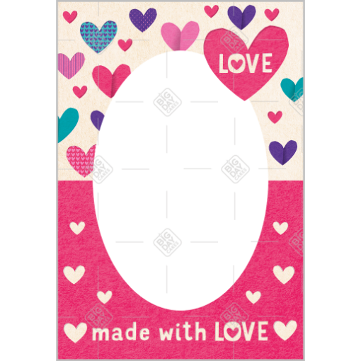 Made with love frame - portrait
