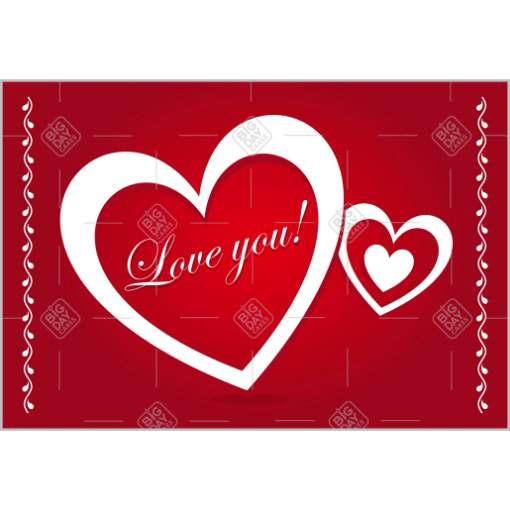 Love you topper - landscape