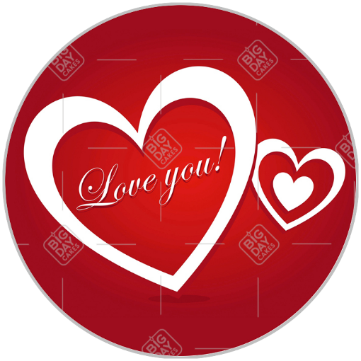 Love you topper - round