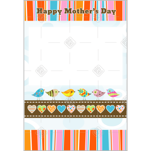 Mothers Day stripey frame - portrait