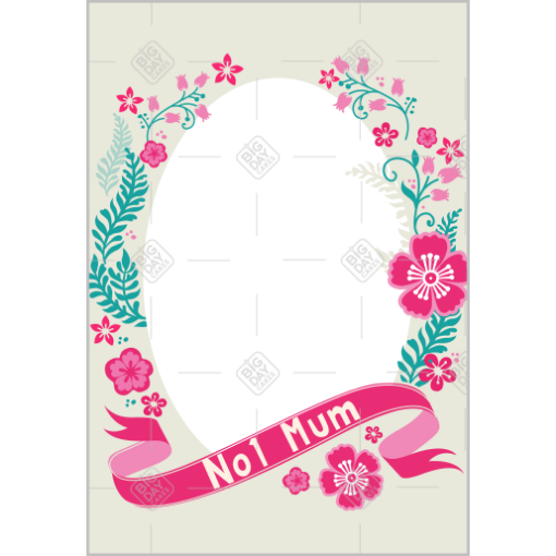 Mothers Day flowers frame - portrait