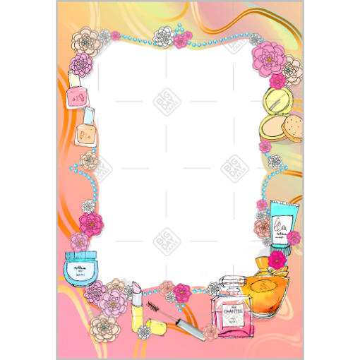 Perfume and makeup frame - portrait