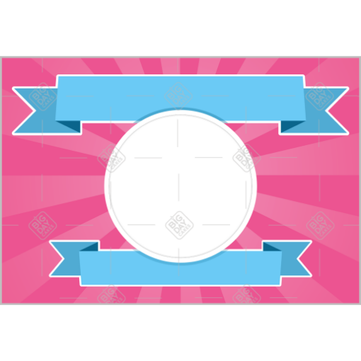 Pink rays frame - landscape