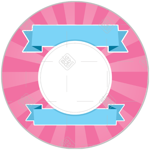 Pink rays frame - round