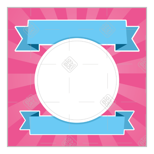 Pink rays frame - square
