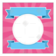 Pink rays frame - square