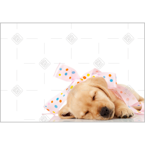 Cute puppy topper - landscape