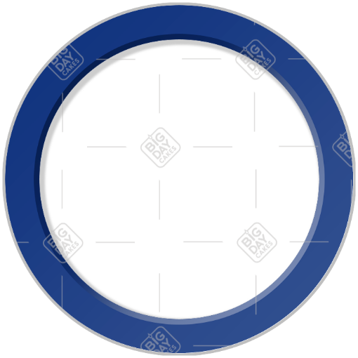 Simple dark blue frame - round