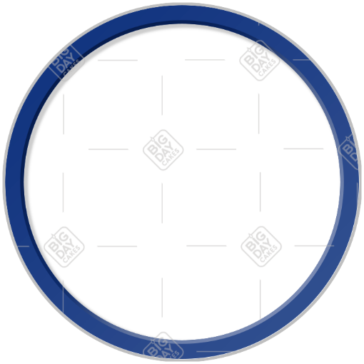 Simple think dark blue frame - round