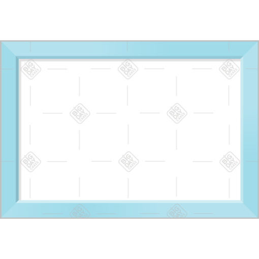 Simple light blue frame - landscape