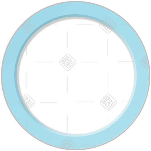 Simple light blue frame - round