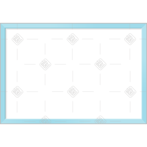 Simple thin light blue frame - landscape