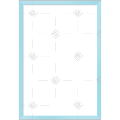 Simple thin light blue frame - portrait