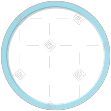 Simple thin light blue frame - round