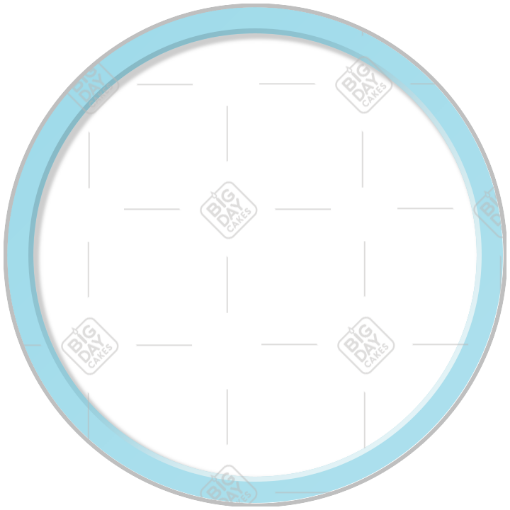 Simple thin light blue frame - round