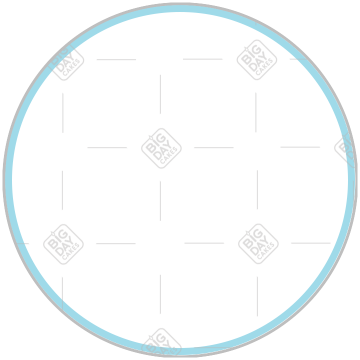 Simple very thin light blue frame - round