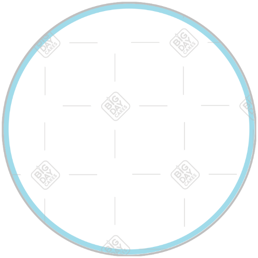 Simple very thin light blue frame - round