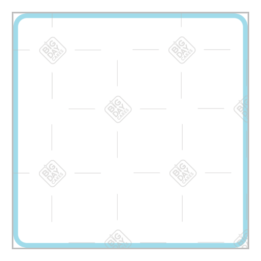 Simple very thin light blue frame - square