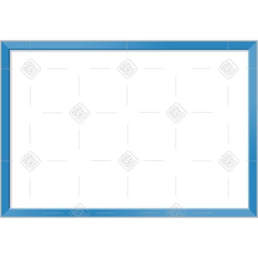 Simple thin mid blue frame - landscape